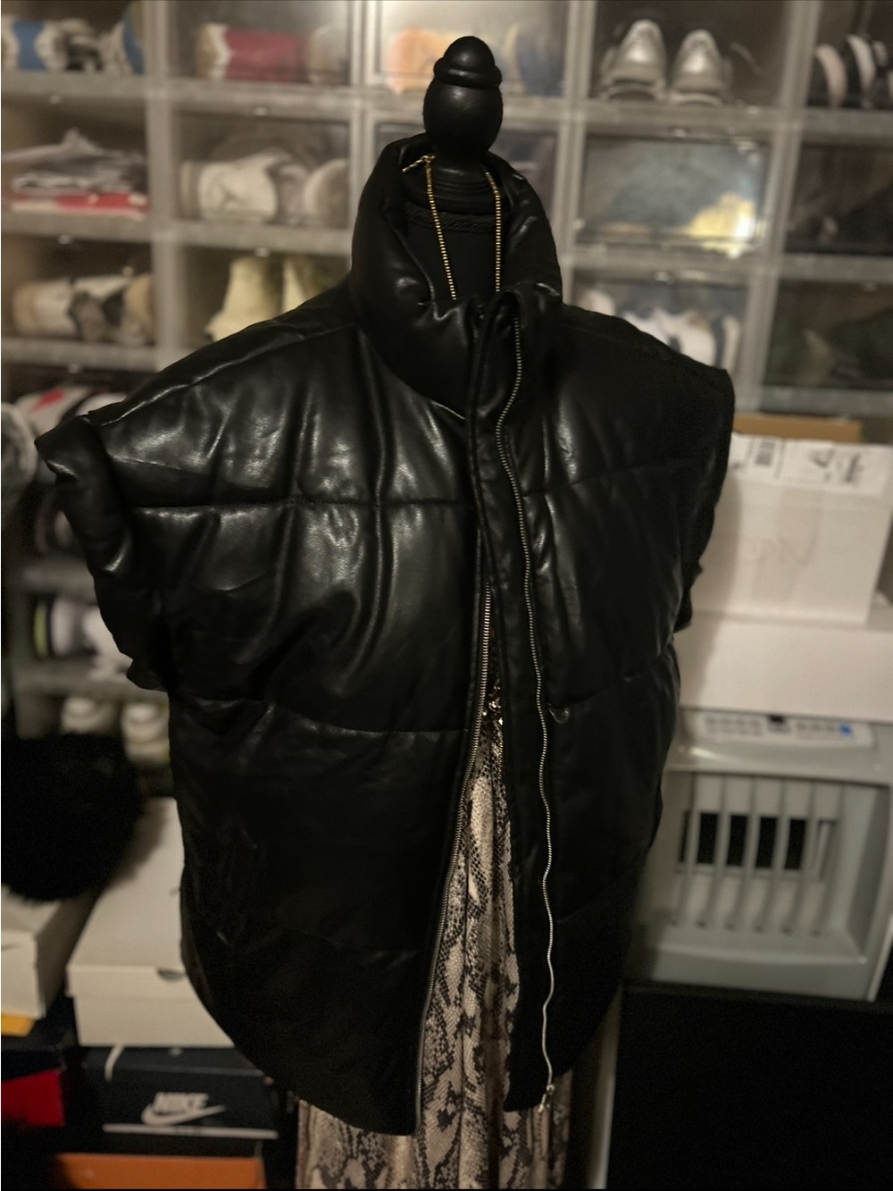 Fashion Nova, Men's Black Quilted Puffer Vest Jacket - Sleeveless Coat